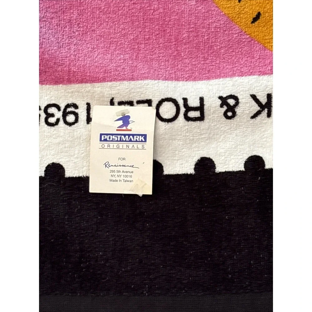 Vintage 1992 ELVIS Presley Postage Stamp Beach Swim Bath Towel NEW w/Tags One Sz